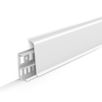 Плинтус 001 Белый Д-П 70мм*2,2 Идеал Деконика 