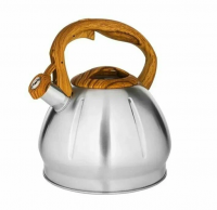 Чайник 3л НМ55157 нерж.коричн.ручка