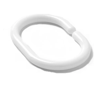 Кольца д/штор в ванную белые 1шт