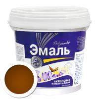 Эмаль акриловая "Радуга" 0,9кг коричневая универсальная 