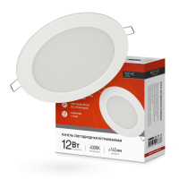 Светильник 12Вт 4К RLP-VC панель кругл. даунлайт IN HOME