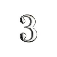 Цифра дверная АЛЛЮР "3"хром