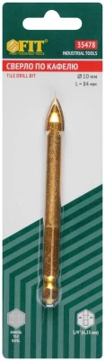 Сверло по кафелю 4гр титан.10мм под биту 35478