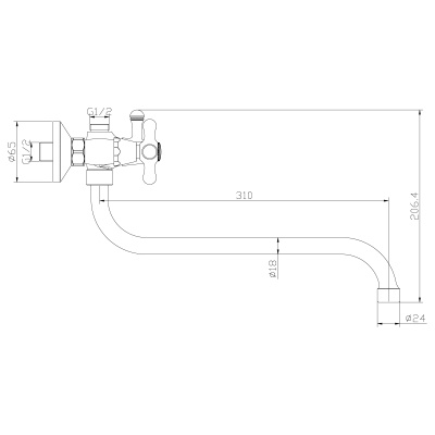 Смеситель для ванны Y02-82
