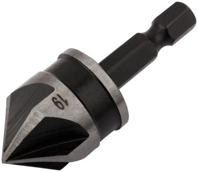 Зенкер конический 19мм, хвостовик под биту 36447