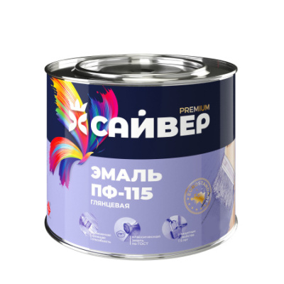 Эмаль ПФ-115 бордо 0,8кг Сайвер