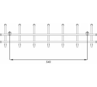 Вешалка Норма 7 черн.ВН66Ч