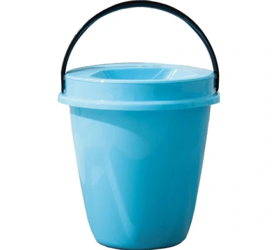Ведро Лайт с крышкой голубое 5л "Радиан"