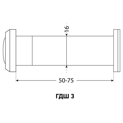 Глазок  АЛЛЮР ГДШ-3 БШт 50-75мм d=16мм чёрный 200гр
