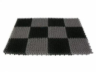 Коврик ТРАВКА 42*56см (черно-серый) 