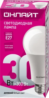 Лампа Онлайт А70-30-230-6,5К-Е27 61972