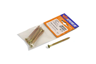 Шуруп желтый цинк 5/70  6шт