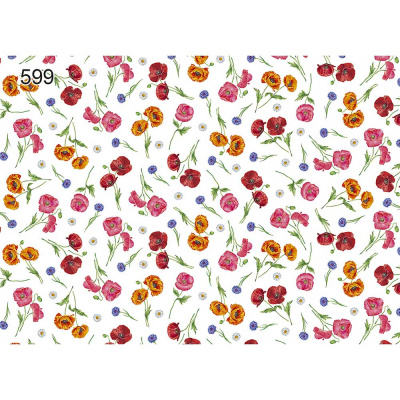 Скатерть Стиль с бейкой 135*180 (Маки) 599/0