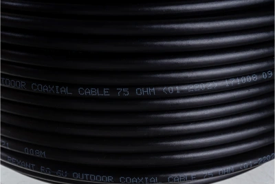 626876 Кабель RG-6 75 Ом черн 64% коаксиальный