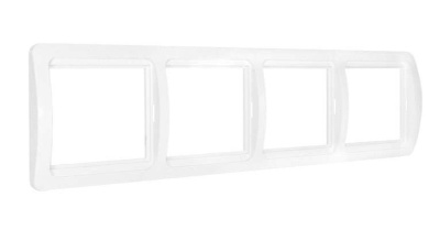 Рамка 4х мест. Валери гориз.бел.