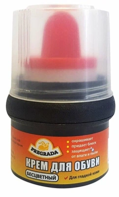 Крем д/обуви БЕСЦВЕТНЫЙ 50мл с губкой PREGRADA PR-622