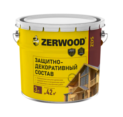 Защитно-Декор. состав 3л (палисандр) алкидный "ZERWOOD"