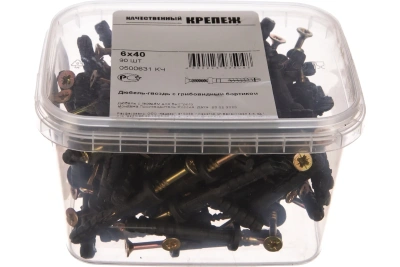 Дюбель- гвоздь 6х40мм гриб 90шт
