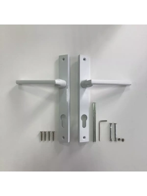 Ручки на планке узкопроф. HP-85.731W белые с пружиной