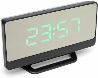Часы-будильник эл. DS-068-2 зел.цифры