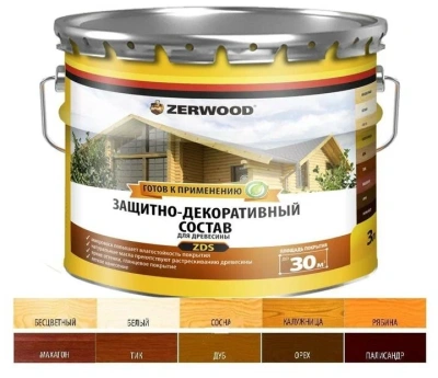 Защитно-Декор. состав (бесцвет.) 3л алкид."ZERWOOD"