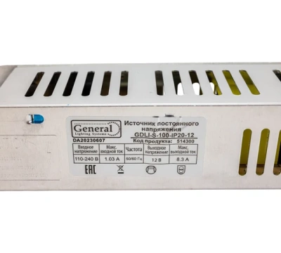 Блок питания General GDLI-S-100-IP20-12 компакт 514300