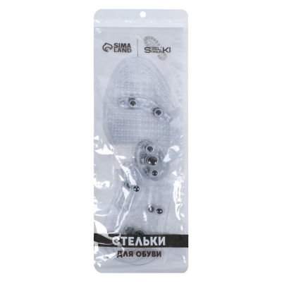 Стельки (магнит, силикон) массаж.универ. 39-42 р-р 27см пара, 1377162