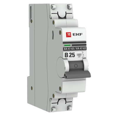 Авт.выкл. 1П 25А ВА 47-63 ЭКФ пломба