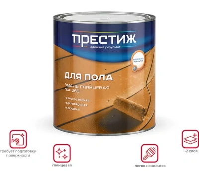 Эмаль д/пола св-орех 2,8кг "Престиж"
