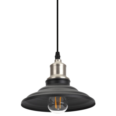 Подвес PL4 Эра BK/BN Е27 шагрень/темн никель