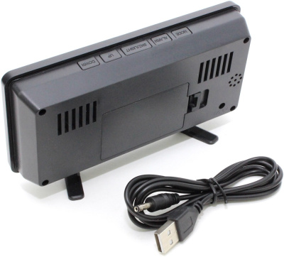 Часы-будильник эл. DS-068-2 зел.цифры