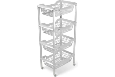 Этажерка Джета 4 корз.св-сер с736сер