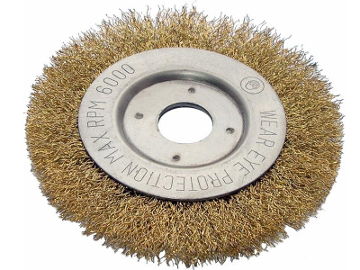 Корщетка-колесо желтая 150мм 39066