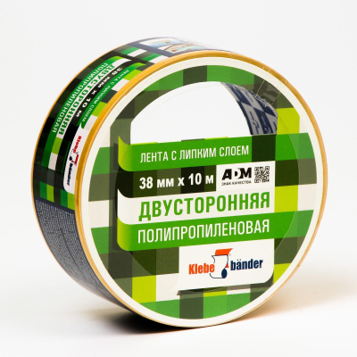 Лента двустор.38*10м "(полипр.) "Klebebahder"
