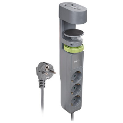 Удлинитель+струбцина 3с/з+4USB 1,5м с выкл. ETD-03U-150gy