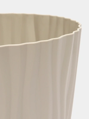 Горшок д/цветов Волна 2л с вкладышем (кремовый) 