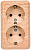 Розетка 2ОП с/з сосна Олимп