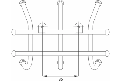 Вешалка Норма 3 черная
