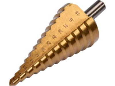 Сверло ступенчатое HSS по металлу 12ступеней 6-38мм 36386М