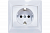 Розетка евро 1СП Севиль бел.С0028