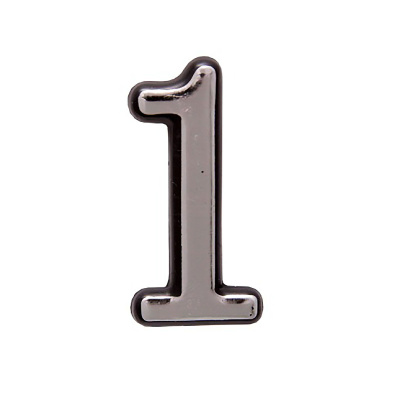 Цифра дверная "1" хром пл. АЛЛЮР
