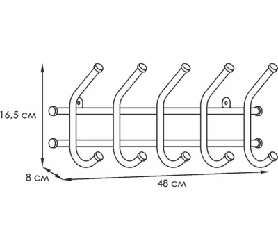 Вешалка Норма 5 черн.ВН24Ч