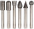 Шарошки усил с алмаз. напыл. 6мм, 6шт  36482