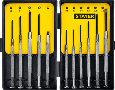 Отвертки STAYER часовые 11шт 