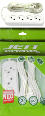 Удлинитель Джетт 4роз.5м ПВС 2х0,75