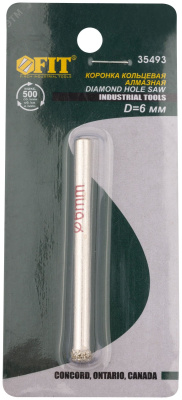 Коронка алмазная 6мм  д/керамогр.,мрам.35493