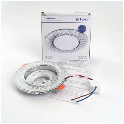 Светильник точ.Feron GX-53 6К прозр/хром CD4021