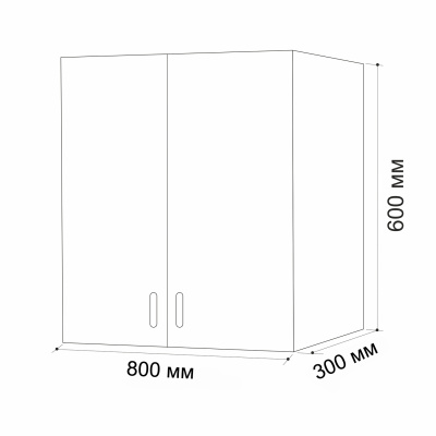 Шкаф для посуды 800 дуб темный