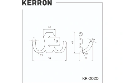 Крючок KR0020 хром 