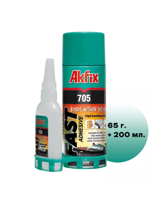 Клей двухкомпонентный 65г+200мл ЭКСТРА СИЛА "AKFIX" Турция